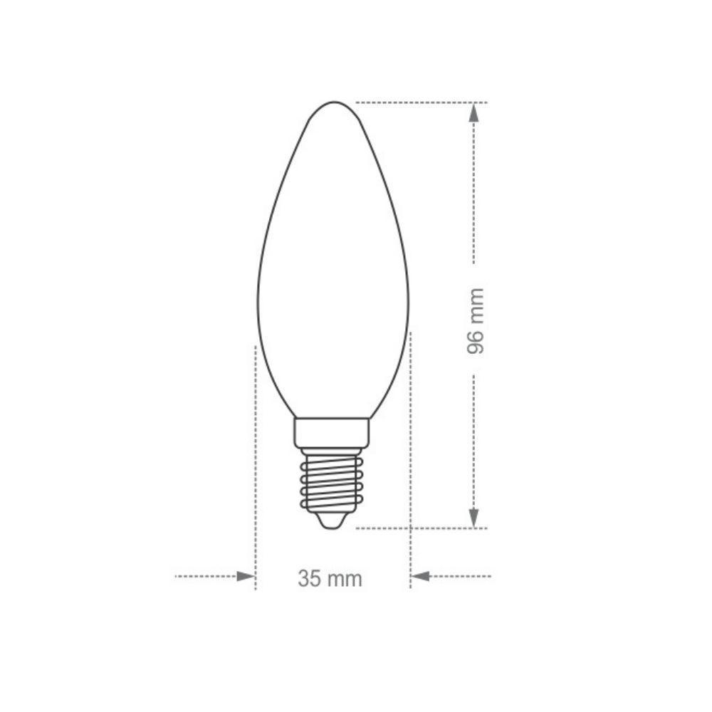 Lâmpada Incandescente Taschibra Vela Leitosa 40w E14 110v - 2