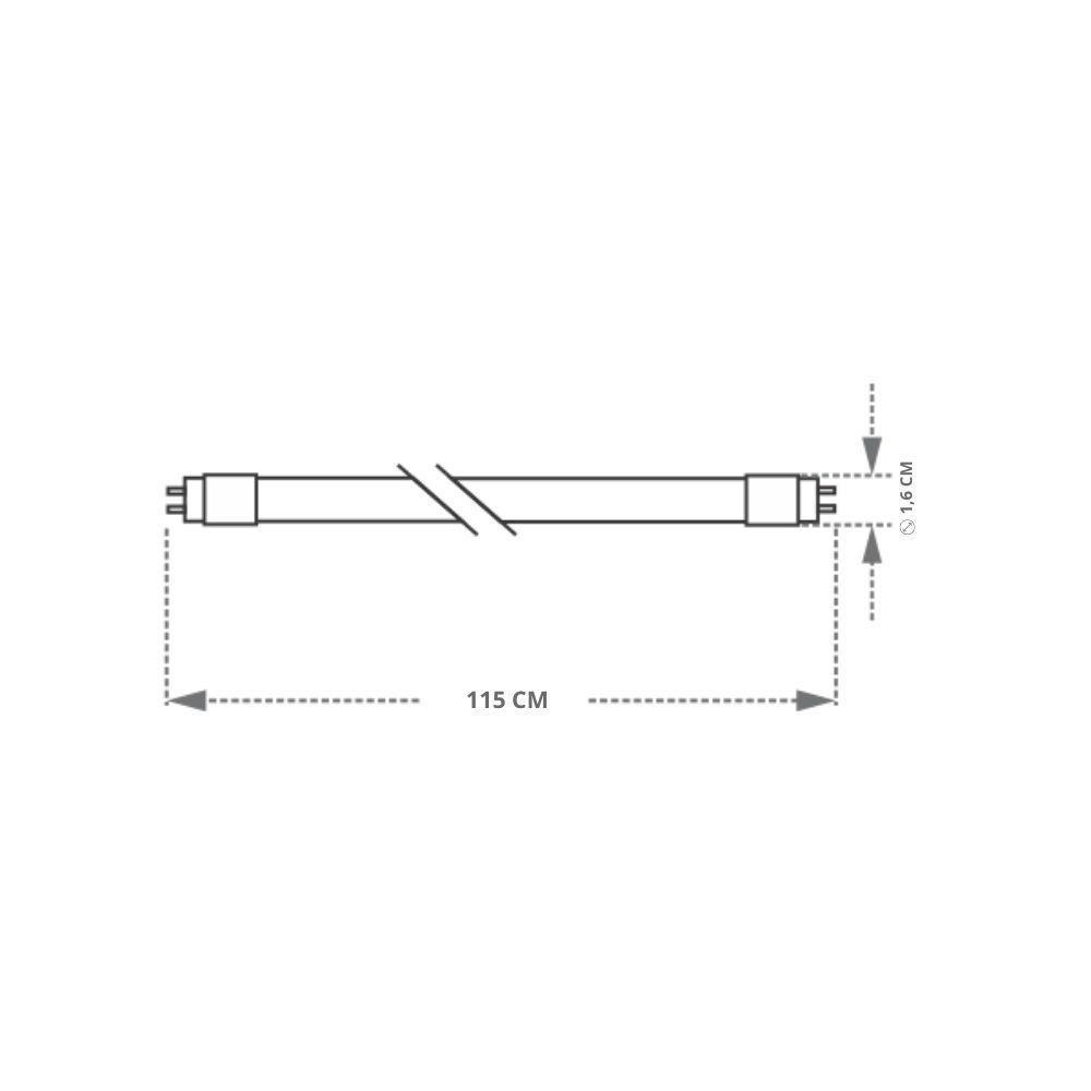 Lâmpada Tubo Led T5 18w 115 Cm G5 Taschibra Bivolt 6500k Luz Fria - 2