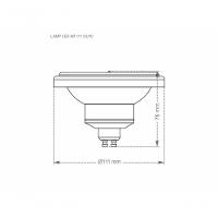 Lâmpada Led Ar111 12w 12° Gu10 Dimerizável Taschibra Bivolt 2700k Luz Quente - 3