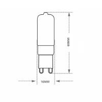 Lâmpada Led Pix G9 3w Leitosa 6500k Luz Fria 110v