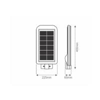 Luminária Led Taschibra Solar Tr Sun Poste 20w Preto 6500k C- Controle Remoto