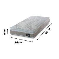 Colchão Solteiro De Espuma D33 Hellen Premium One Face 0,88x1,88x0,19 Bege/branco - 2