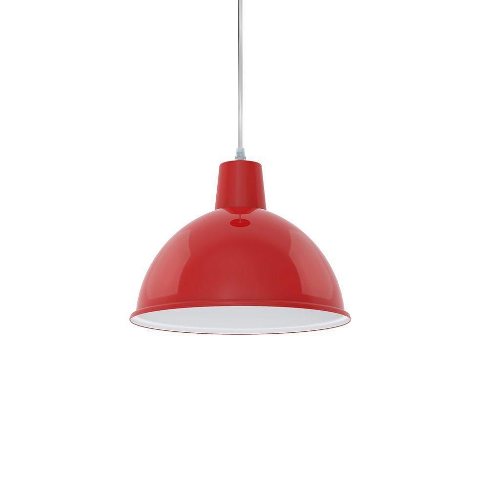 Lustre Pendente Taschibra Td 821 E27 Bivolt Vermelho - 1