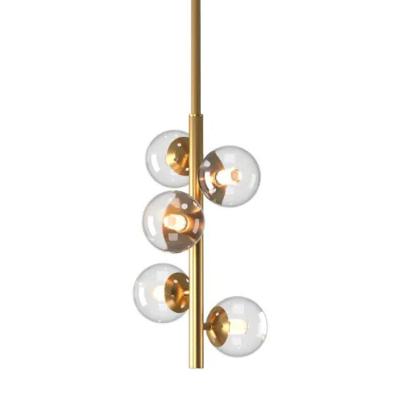 Lustre Pendente Orluce Cosmos I Dourado 5xg9 Bivolt