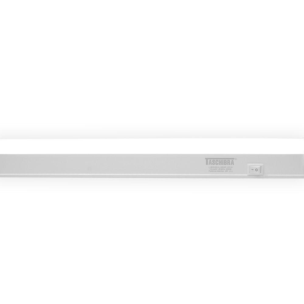 Luminária Led Taschibra Linear Com Interruptor 30cm Bivolt 4000k Luz Neutra - 3