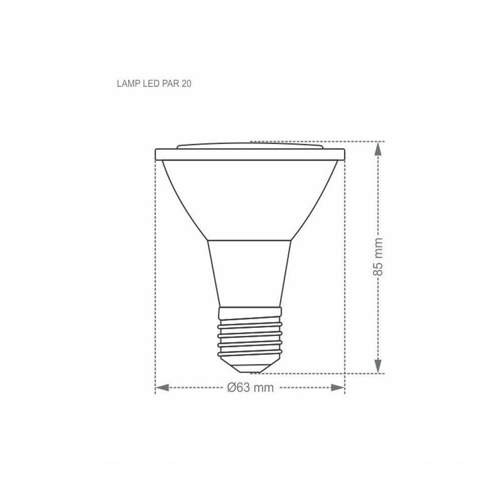 Lâmpada Led Par 20 7w E27 Ip65 Taschibra Bivolt 4000k Luz Neutra - 2
