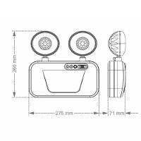 Luminária Emergência Bloco Autônomo Taschibra Profissional 1200 Lm Bivolt - 5