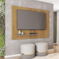 Painel Para Tv Até 75 Polegadas 1,80m Ripado Com Prateleira França Buriti - Fendi Caemmum Bur-fendi - 2