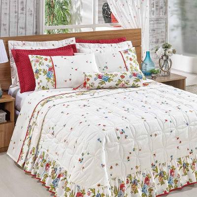 Enxoval Cobre Leito Fiorella Casal 04 Peças Bordados Ricardo