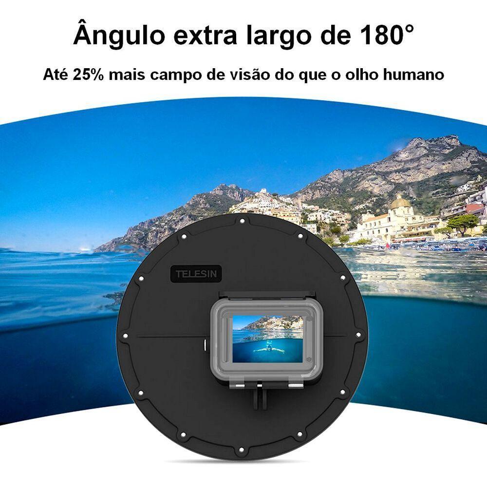 Dome com Cx Estanque + Bastão + Gatilho GoPro 9/10/11 - Telesin - 6