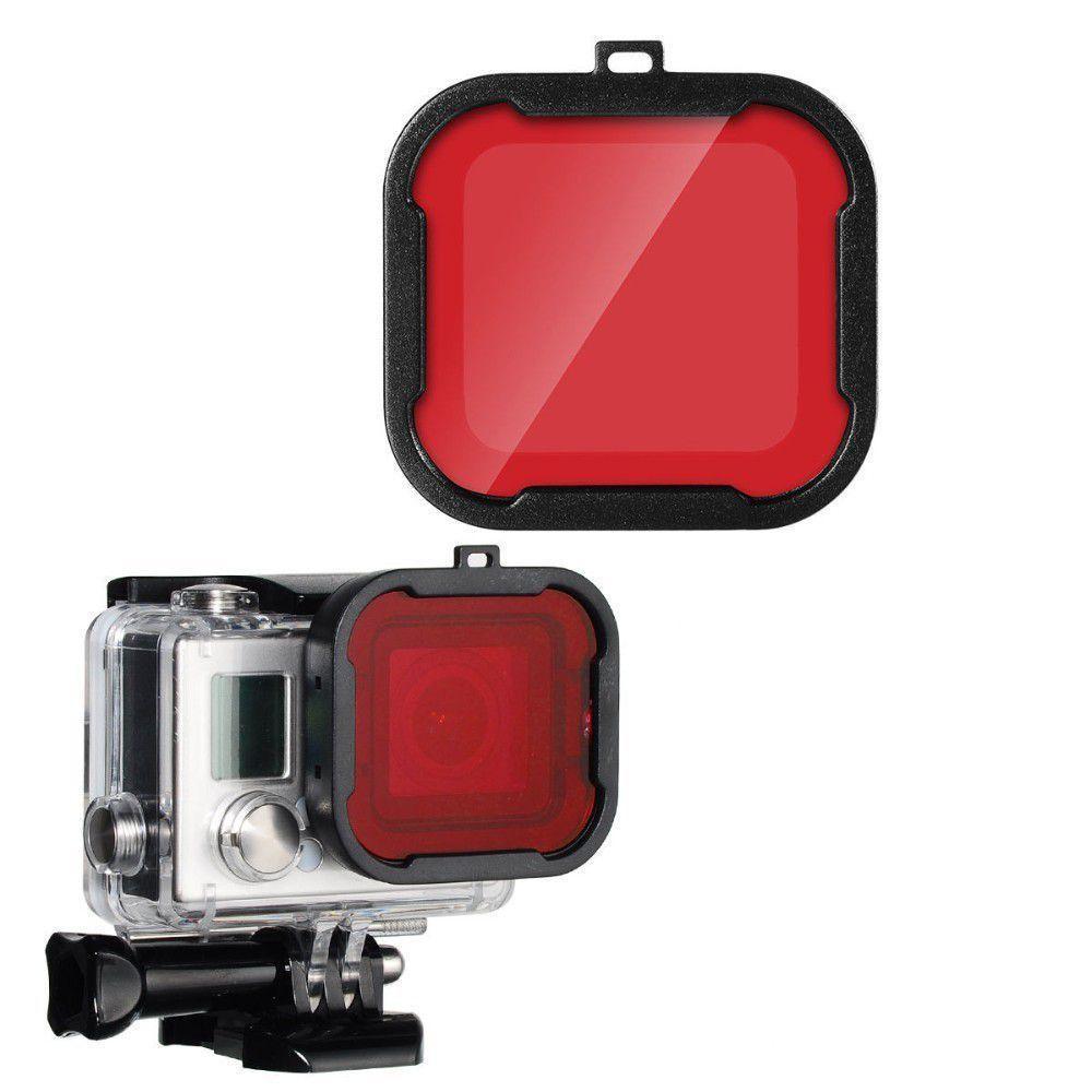 Filtro de Mergulho Vermelho para Câmeras GoPro Hero 3+, 4 - 5