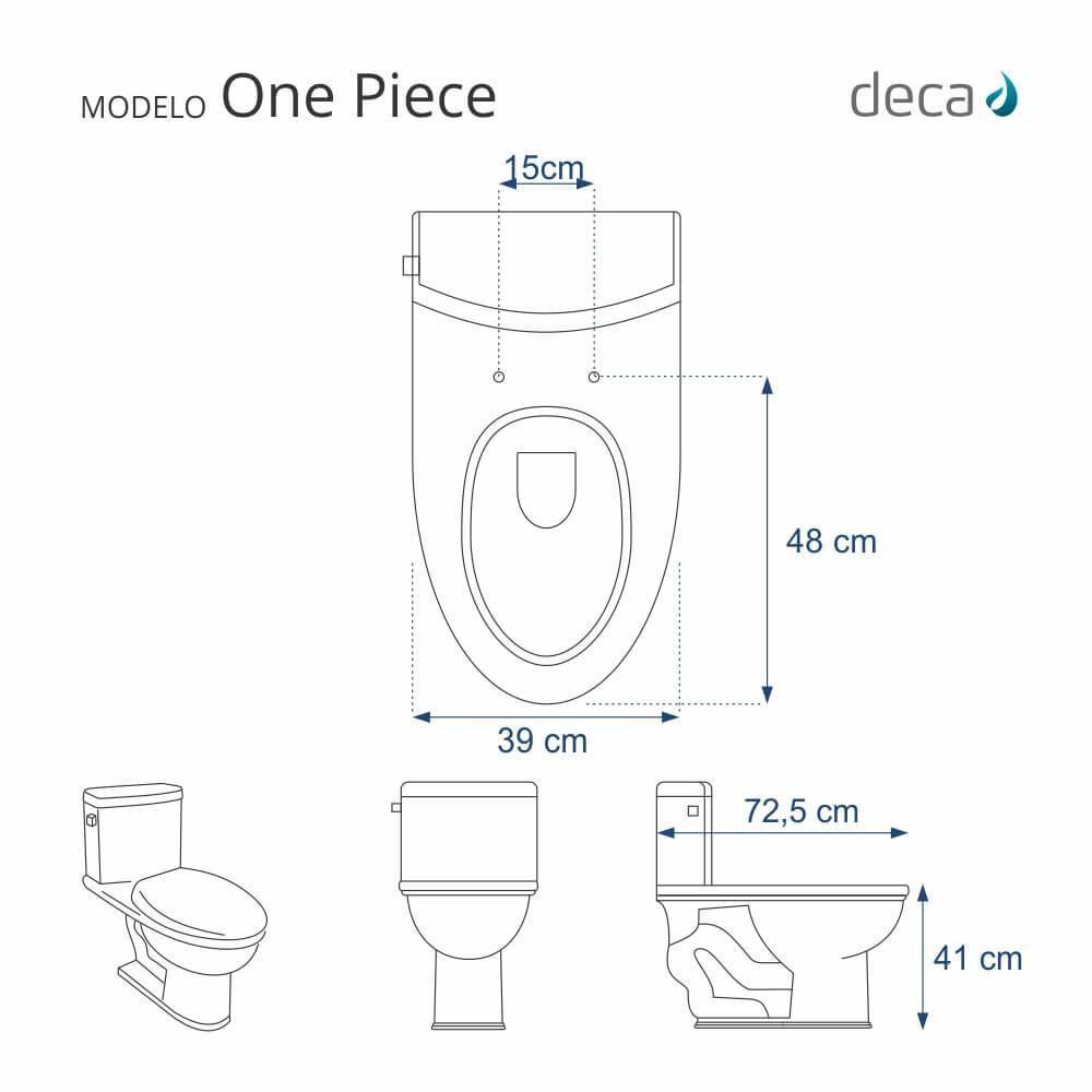 Assento Sanitário Poliéster One Piece Branco - 2