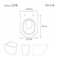 Assento Sanitário Poliester Soft Close Link Marrom Fosco - 2