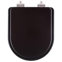 Assento Sanitário Poliester Soft Close Marrom Fosco - 1