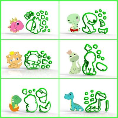Cortador Kit Dinossauros Baby 6 Modelos Modulares Tamanho 5 Cm