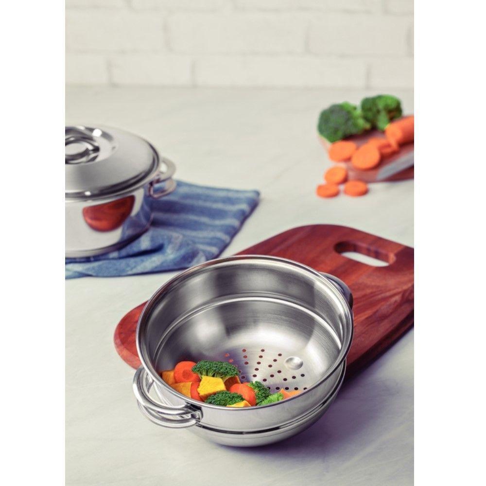 Cuscuzeira Solar 16 Cm 1,8 L Em Aço Inox Fundo Triplo - 3