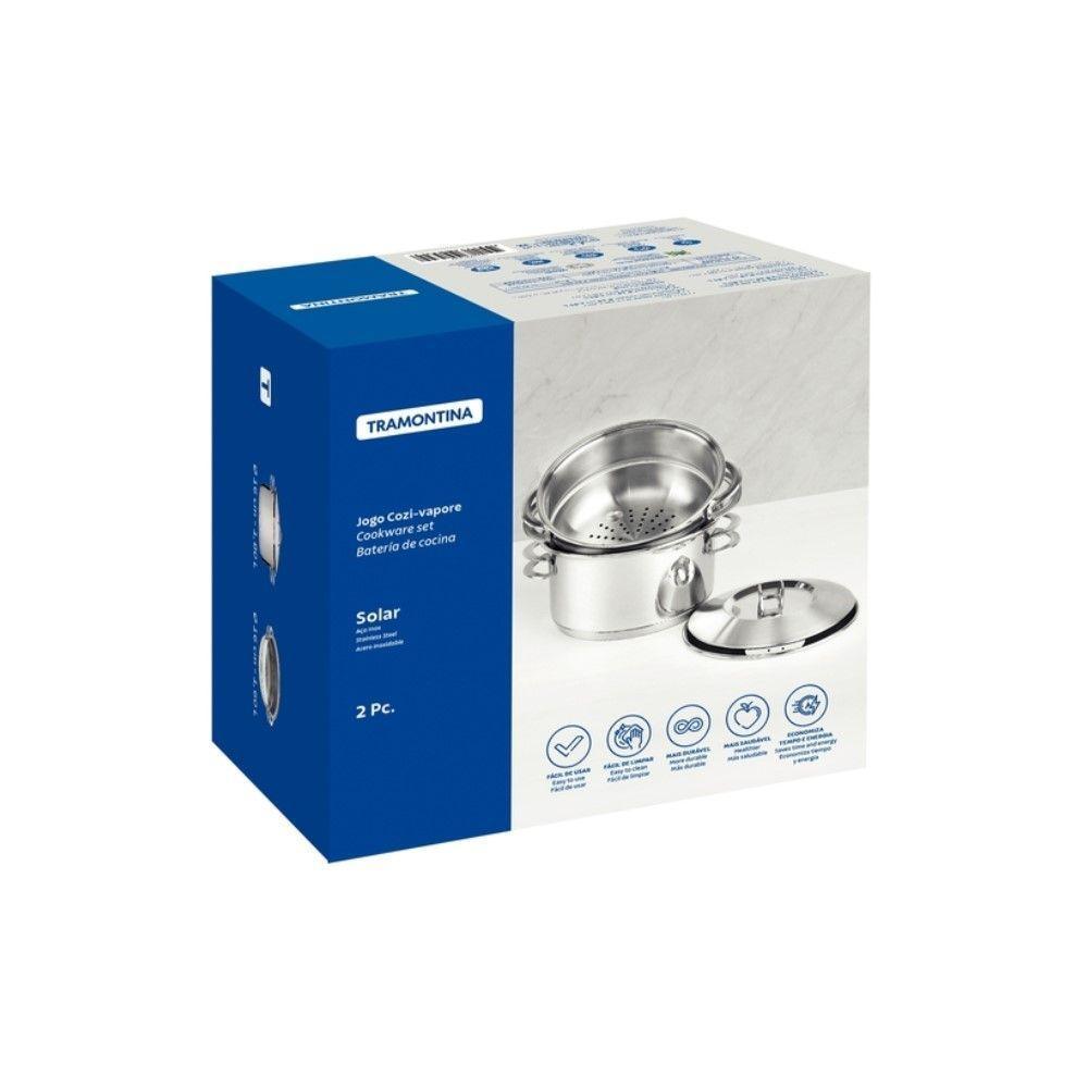 Cuscuzeira Solar 16 Cm 1,8 L Em Aço Inox Fundo Triplo - 4