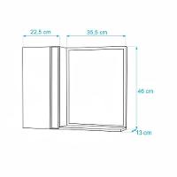 Armário para Banheiro com Espelho Branco Barra Vertical - 3