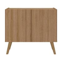 Gabinete Armário De Banheiro 62,5cm Retrô 2 Portas Multimóveis Mp5045 Rustic/natural Rustic/natural