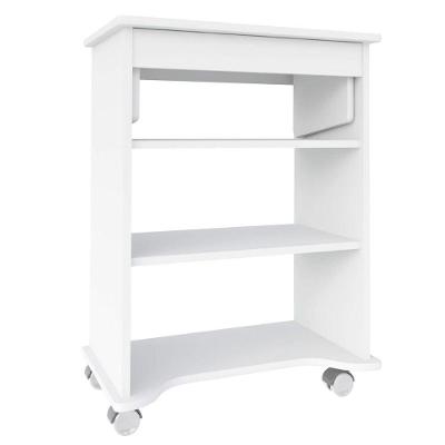Mesa Escrivaninha para Notebook Retangular com Tampo Removível MDF 55cm Branco