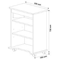 Mesa Escrivaninha Para Notebook Com Tampo Portátil Branco Branco - 3