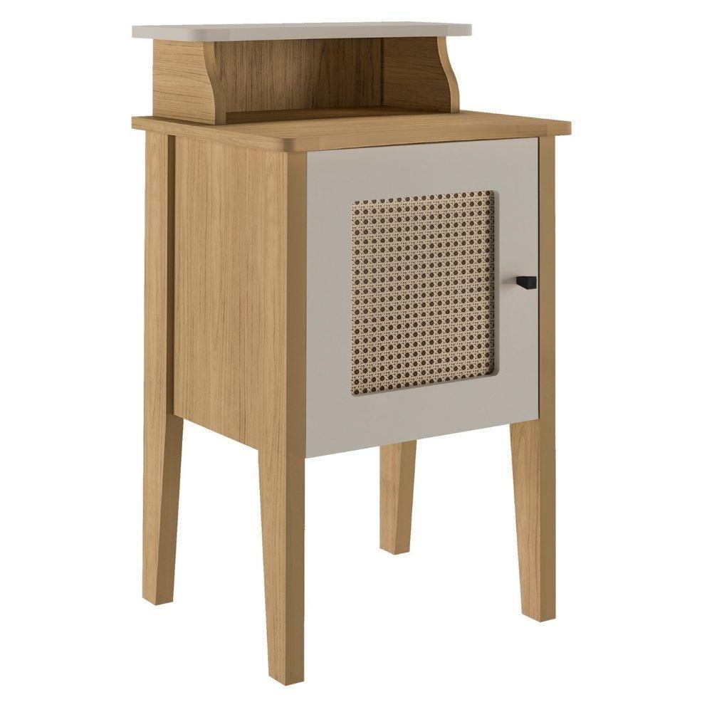 Mesa De Canto E Cabeceira Mesinha De Apoio Charlotte Carvalho | Off White - 1