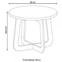 Mesa De Centro Jasmin 100% Mdf Grafite