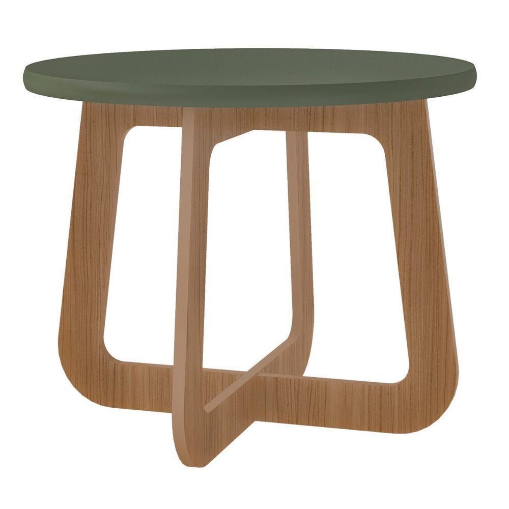 Mesa De Centro Jasmin 100% Mdf Menta / Carvalho - 1