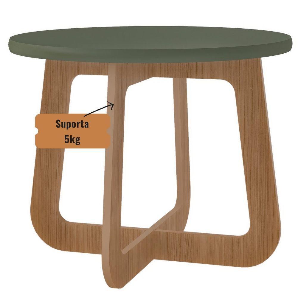 Mesa De Centro Jasmin 100% Mdf Menta / Carvalho - 5