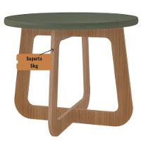 Mesa De Centro Jasmin 100% Mdf Menta / Carvalho - 5