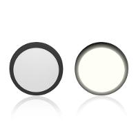 Painel De Led Redondo Sobrepor 18w Preto Bivolt Taschibra 3000k Luz Quente - 4