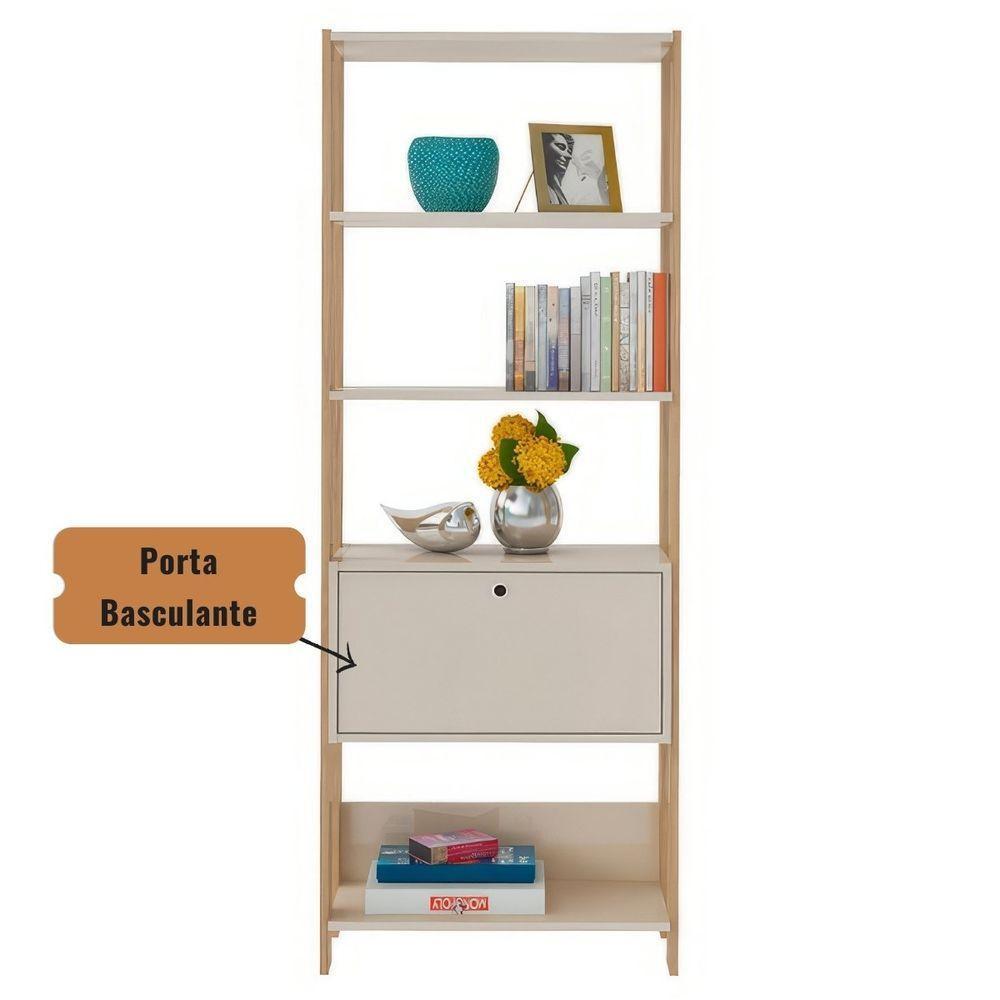 Estante Match Organizadora Para Livros 3 Prateleiras Carvalho | Off White - 8