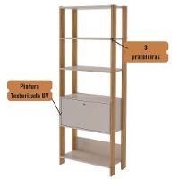 Estante Match Organizadora Para Livros 3 Prateleiras Carvalho | Off White - 2