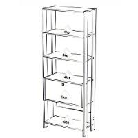 Estante Match Organizadora Para Livros 3 Prateleiras Carvalho | Off White