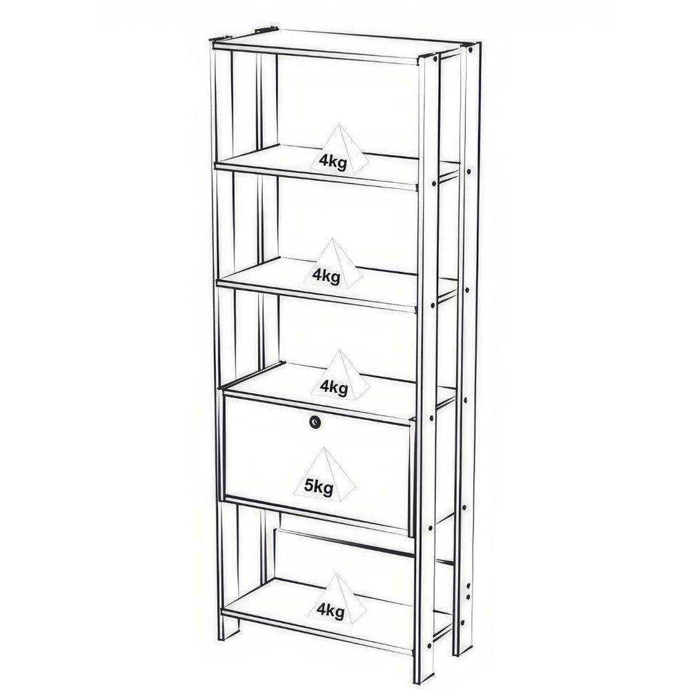 Estante Match Organizadora Para Livros 3 Prateleiras Pinho / Preto - 8