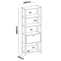 Estante Match Organizadora Para Livros 3 Prateleiras Pinho / Preto - 3