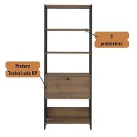 Estante Match Organizadora Para Livros 3 Prateleiras Pinho / Preto - 7
