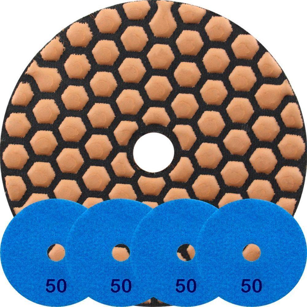 Kit 2 Disco Lixa Polimento A Seco Mármore 10 Cm Grão 50 - 2