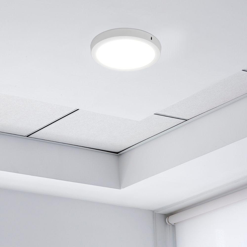 Painel Com Placa De Led Taschibra 24w Lys Redondo Sobrepor Bivolt 3000k Luz Quente - 2