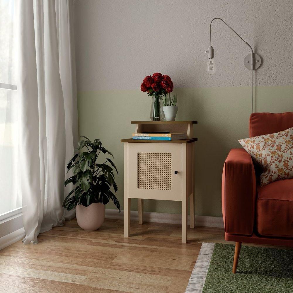 Mesa De Canto E Cabeceira Mesinha De Apoio Charlotte Pinho / Off White - 2