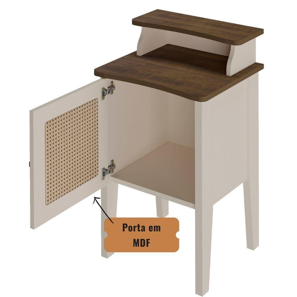 Mesa De Canto E Cabeceira Mesinha De Apoio Charlotte Pinho / Off White - 3