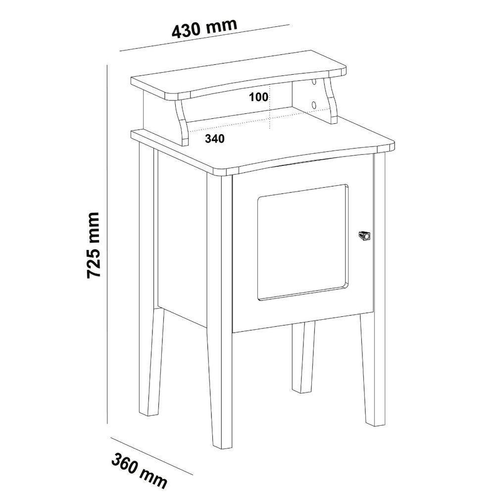 Mesa De Canto E Cabeceira Mesinha De Apoio Charlotte Pinho / Off White - 4
