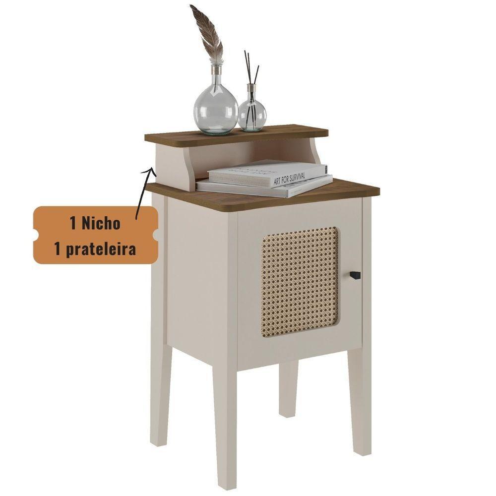 Mesa De Canto E Cabeceira Mesinha De Apoio Charlotte Pinho / Off White - 7