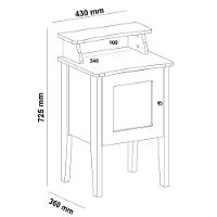 Mesa De Canto E Cabeceira Mesinha De Apoio Charlotte Pinho / Off White