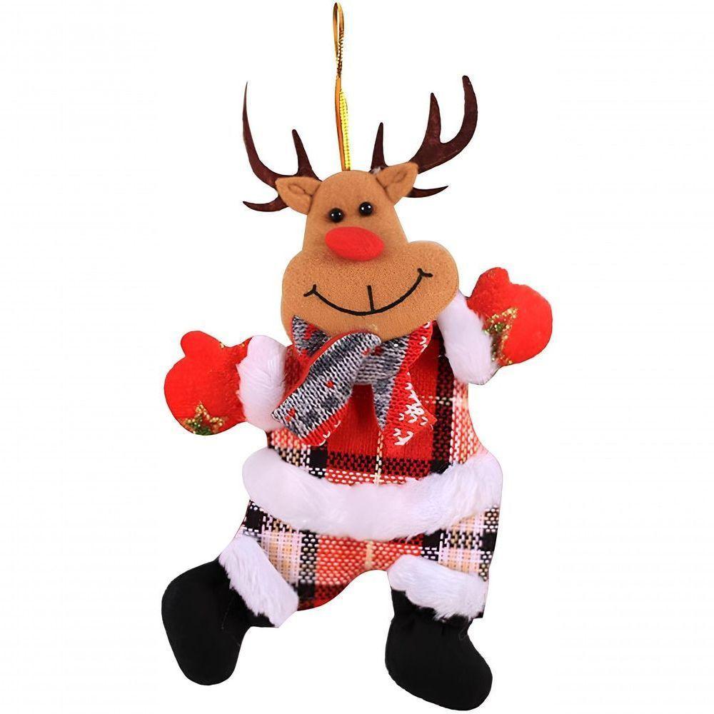 Kit 8 Pendentes árvore De Natal Noel Urso Neve Rena 18cm - 4