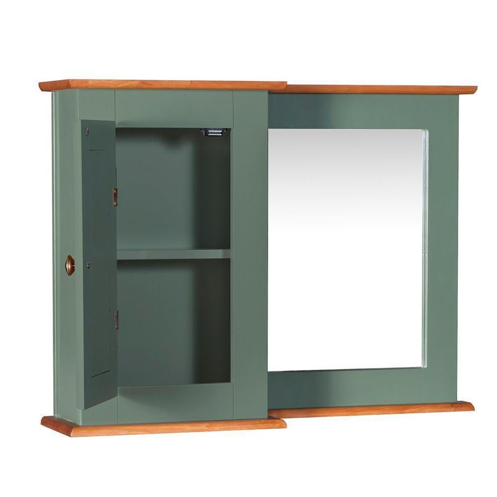 Aéreo Para Balcão De Banheiro Com Espelho Dália - M53059-80 Cor Laca - Verde Musgo - 2