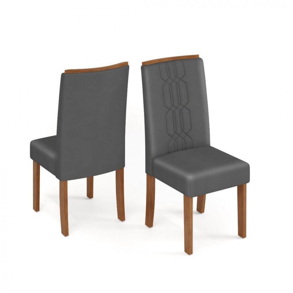 Conjunto De Mesa Dulce Dj 1,20x0,90 Com 4 Cadeiras Zoe Freijo/off White/cinza - 3