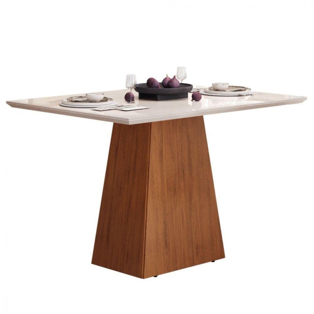 Conjunto De Mesa Dulce Dj 1,20x0,90 Com 4 Cadeiras Zoe Freijo/off White/ Bege - 2