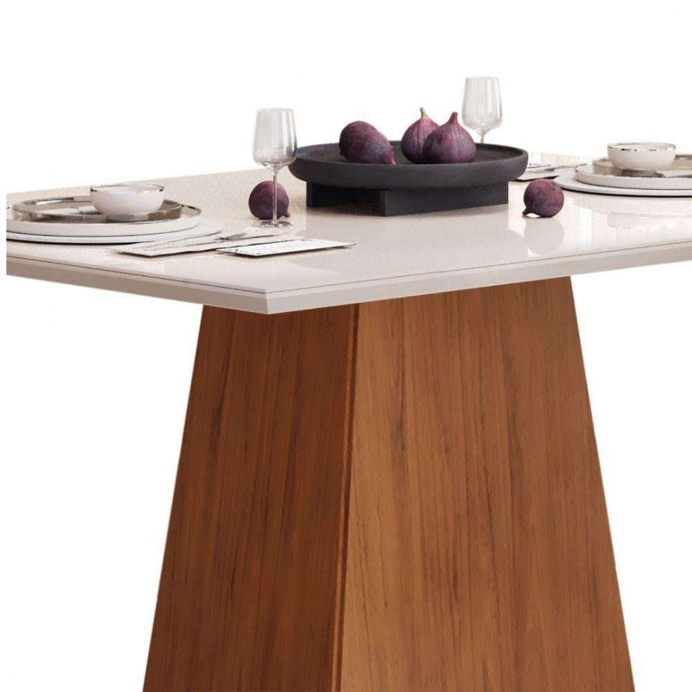 Conjunto De Mesa Dulce Dj 1,20x0,90 Com 4 Cadeiras Zoe Freijo/off White/ Bege - 3