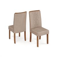 Conjunto De Mesa Dulce Dj 1,20x0,90 Com 4 Cadeiras Zoe Freijo/off White/ Bege - 4